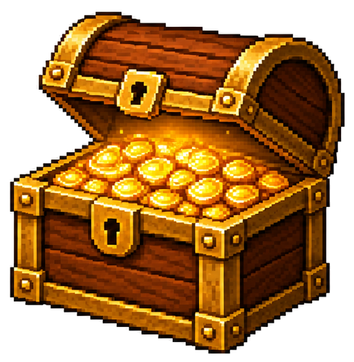 Huge open treasure chest