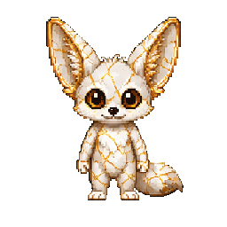 Kintsugi porcelain fennec