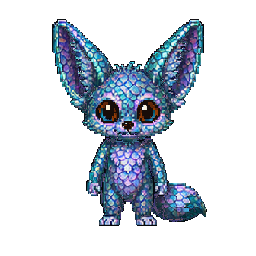 Iridescent dragon scales fennec